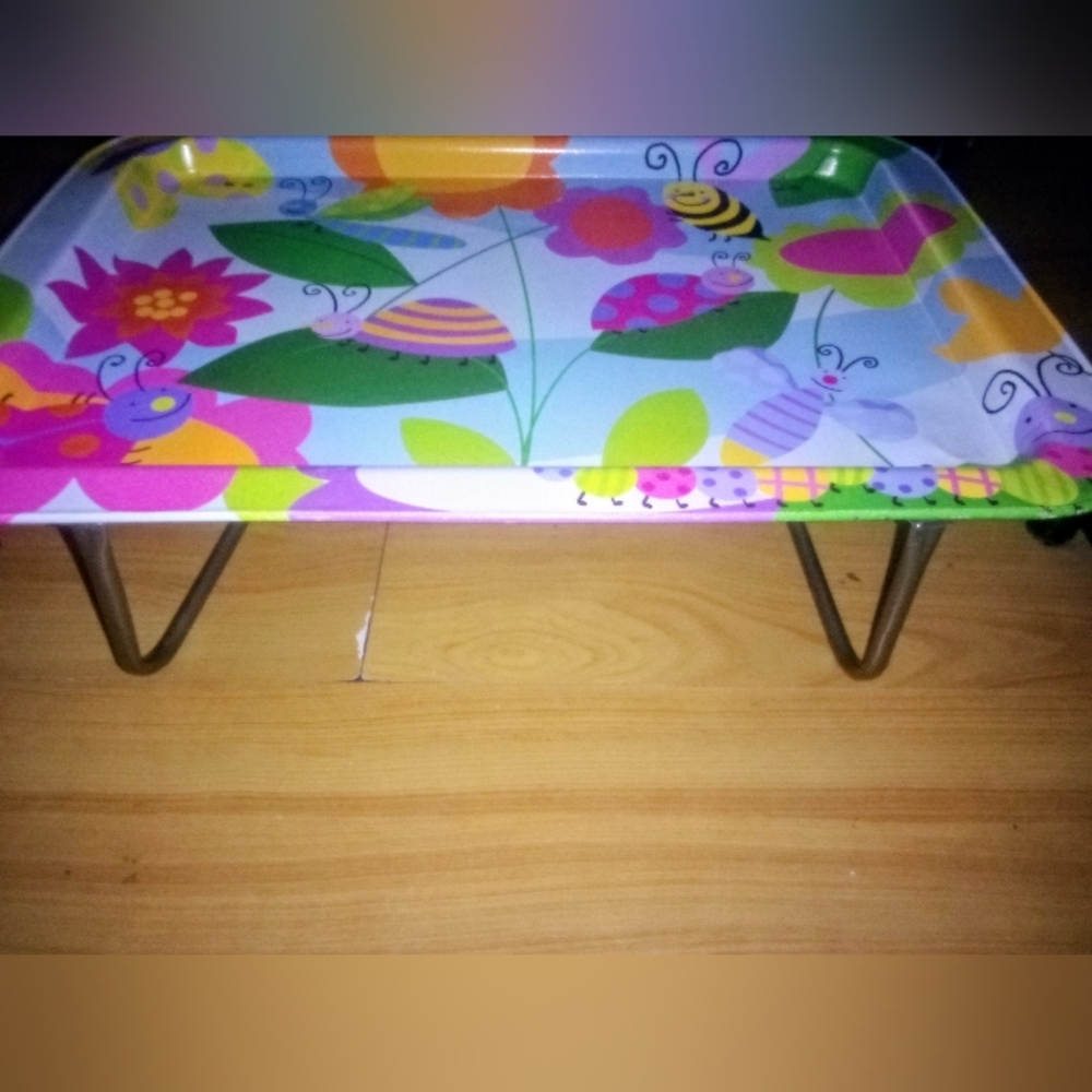 Colorful Floral and Insect Design Tray - Picture 3 of 12